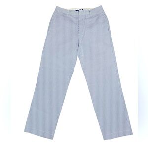 J.‎ Crew Men's Flat Front Seersucker Pants in Blue & White Size 30X32